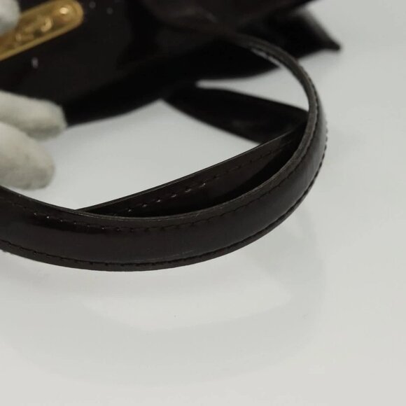 LOUIS VUITTON Monogram Vernis Wilshire PM Hand Bag Amarante - Picture 7 of 15